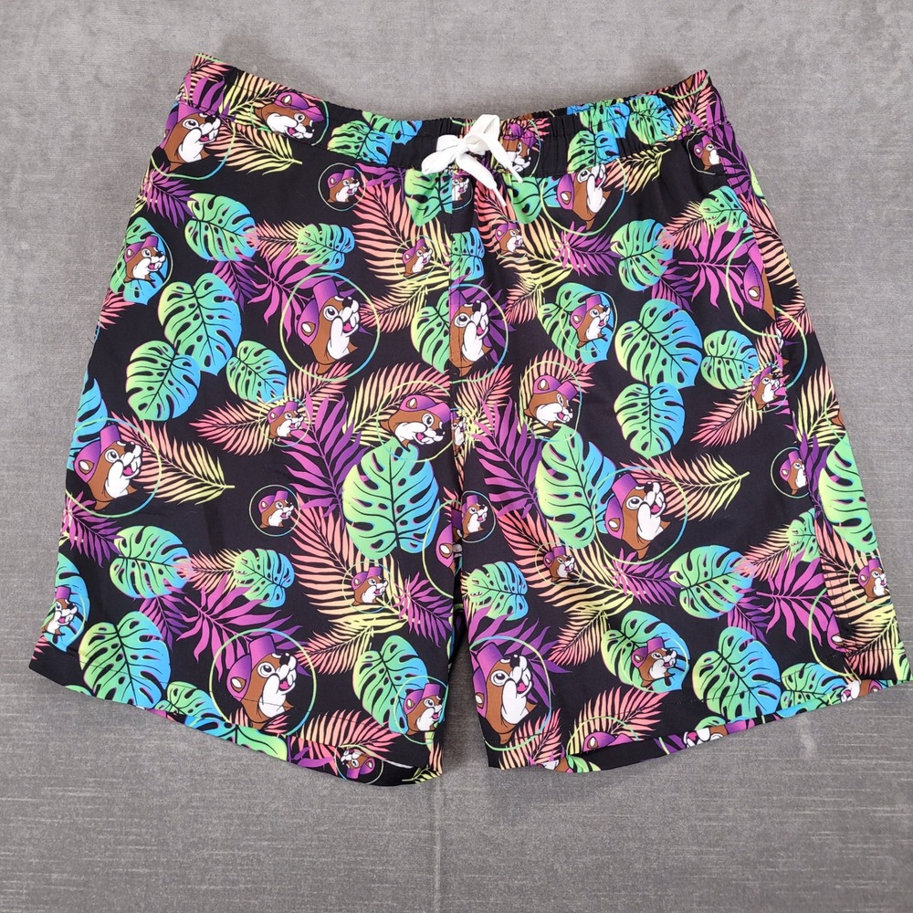 Buckee's Mens Tropical Leaf‎ Swim Trunks Shorts Size Large
